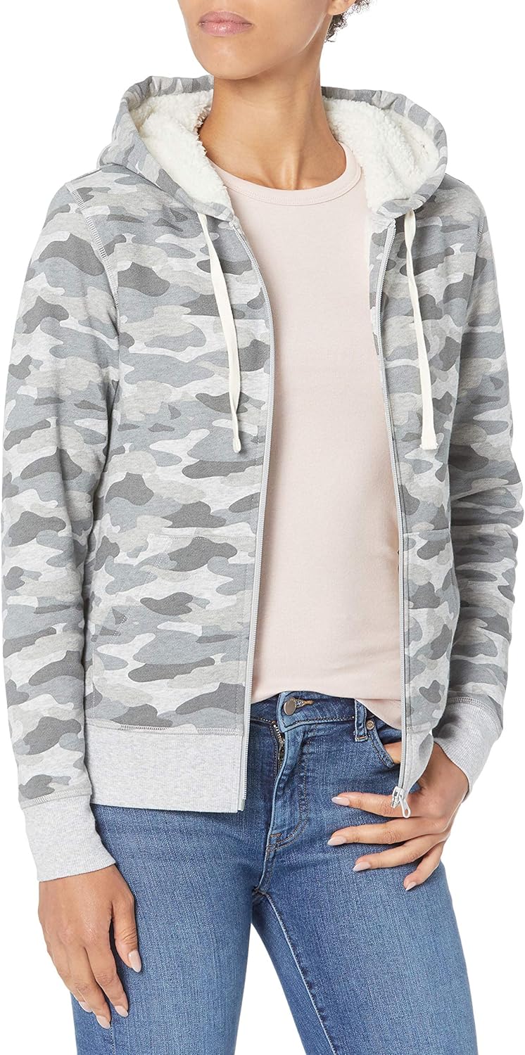 Women's Sherpa-Lined Fleece Full-Zip Hooded Jacket (Available in Plus Size)