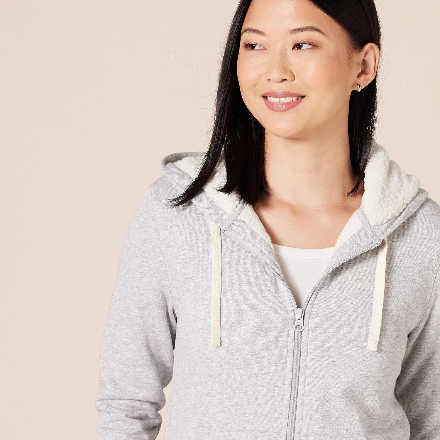 Women's Sherpa-Lined Fleece Full-Zip Hooded Jacket (Available in Plus Size)