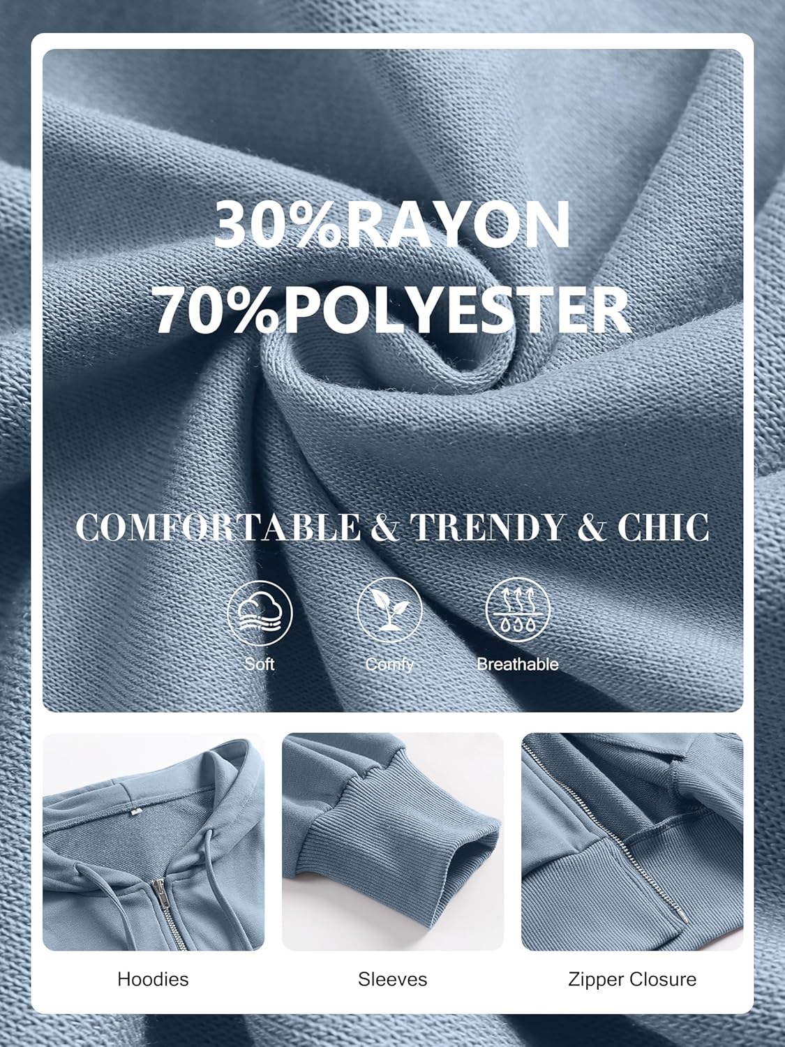 Womens Zip Up Hoodies Cropped Sweatshirts Casual Comfy Cute Zip Jackets Fashion Trendy Fall Outfits 2025 Y2K Clothes