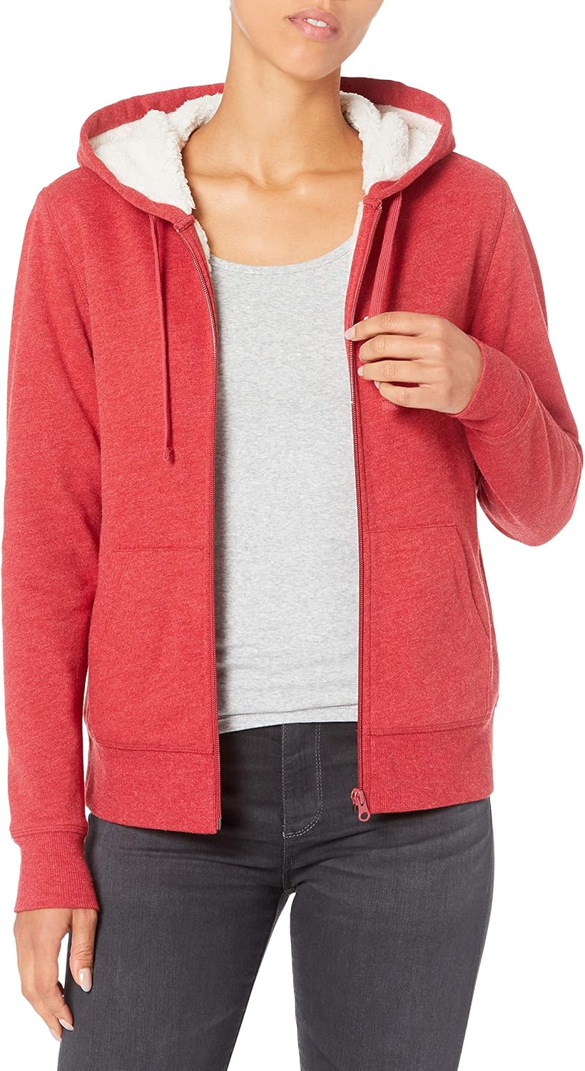 Women's Sherpa-Lined Fleece Full-Zip Hooded Jacket (Available in Plus Size)