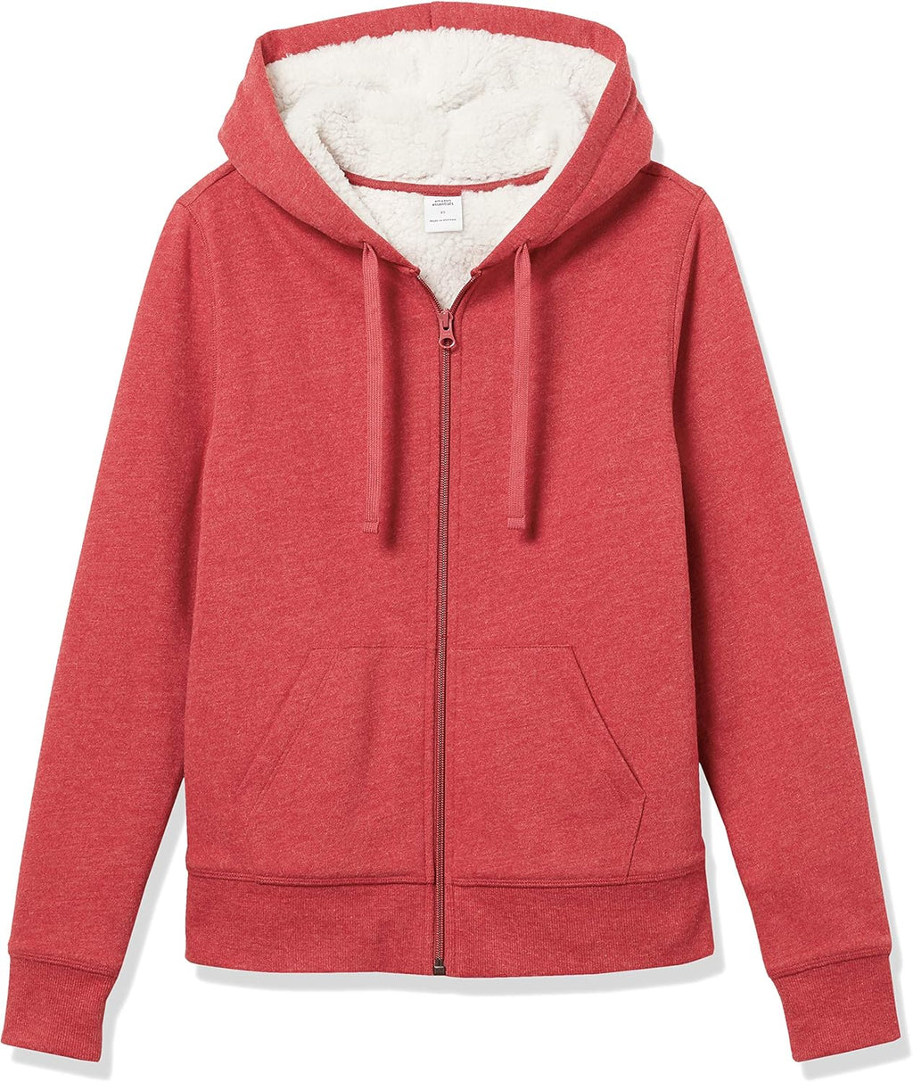 Women's Sherpa-Lined Fleece Full-Zip Hooded Jacket (Available in Plus Size)