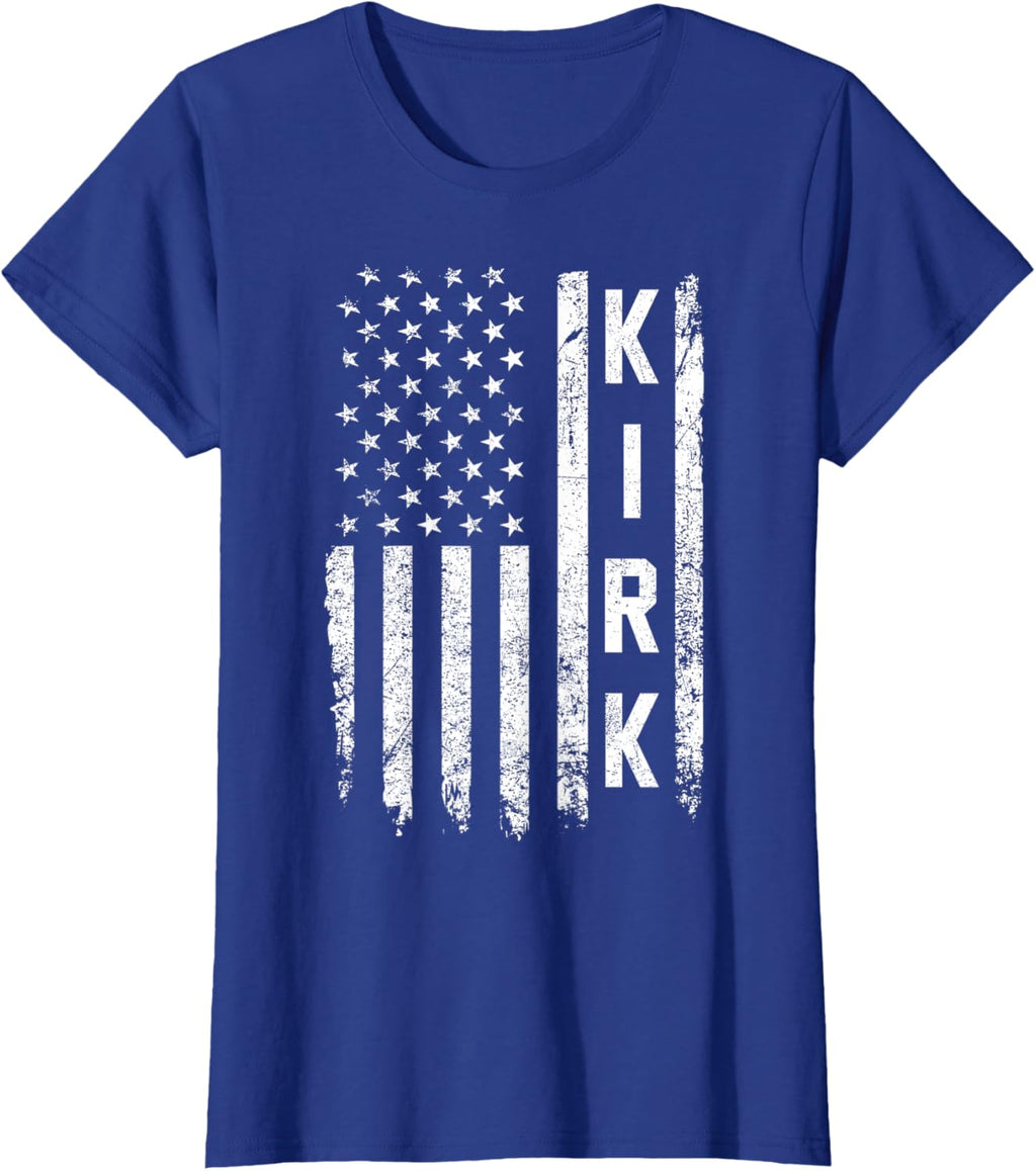 Retro Vintage Kirk US Flag T-Shirt
