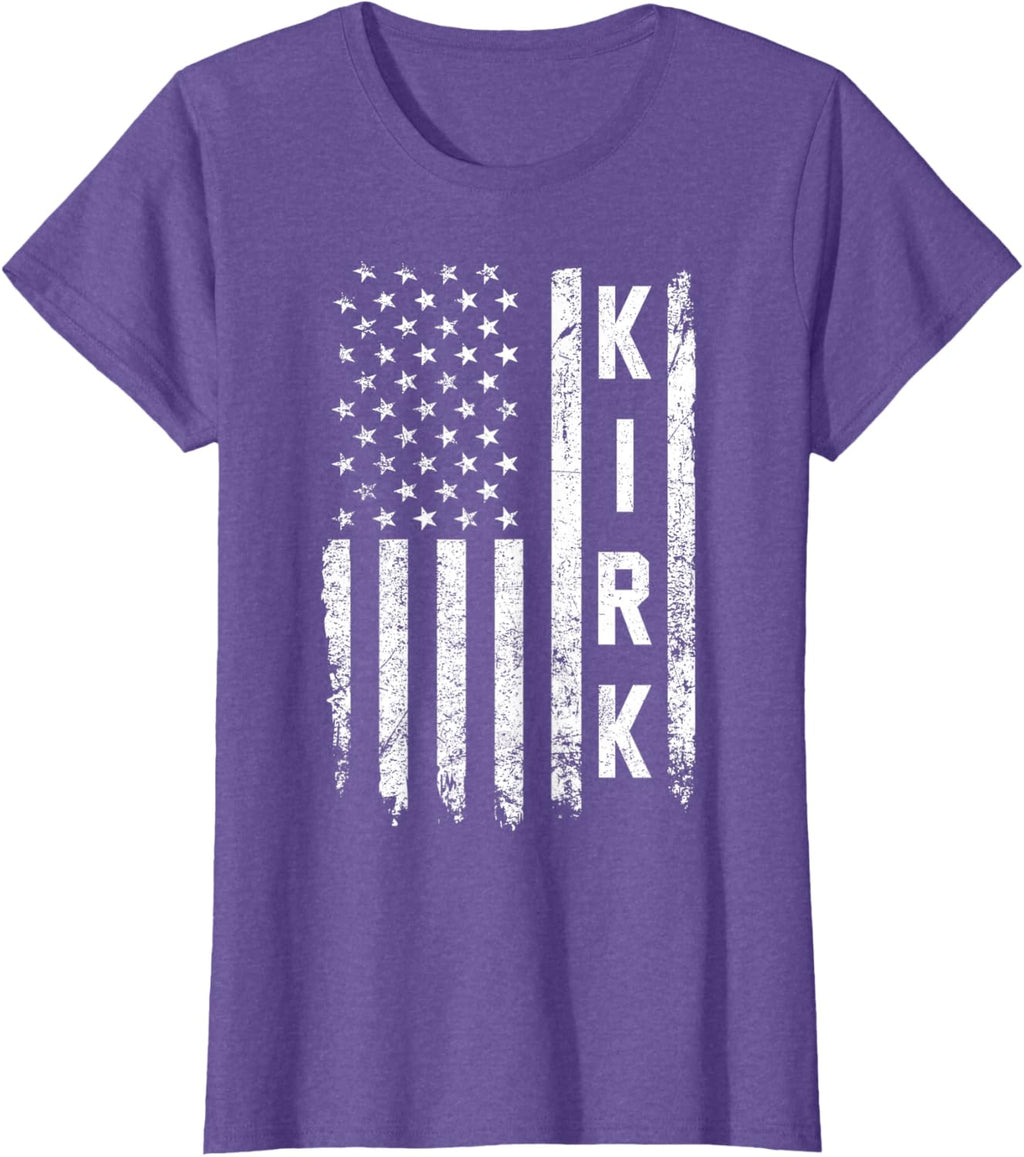 Retro Vintage Kirk US Flag T-Shirt