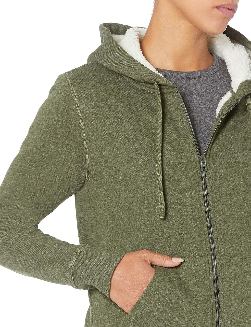 Women's Sherpa-Lined Fleece Full-Zip Hooded Jacket (Available in Plus Size)