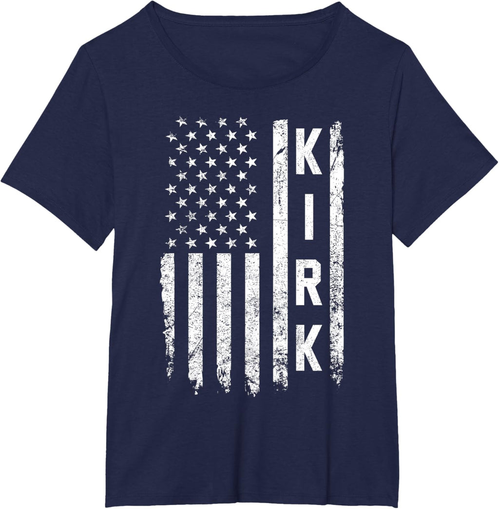 Retro Vintage Kirk US Flag T-Shirt