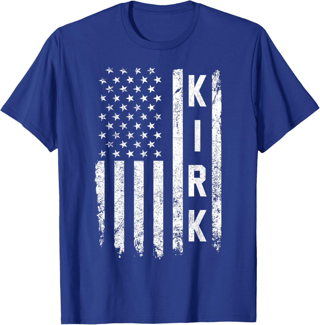 Retro Vintage Kirk US Flag T-Shirt