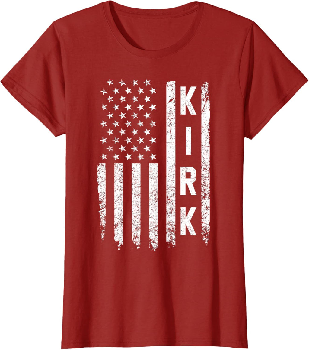 Retro Vintage Kirk US Flag T-Shirt