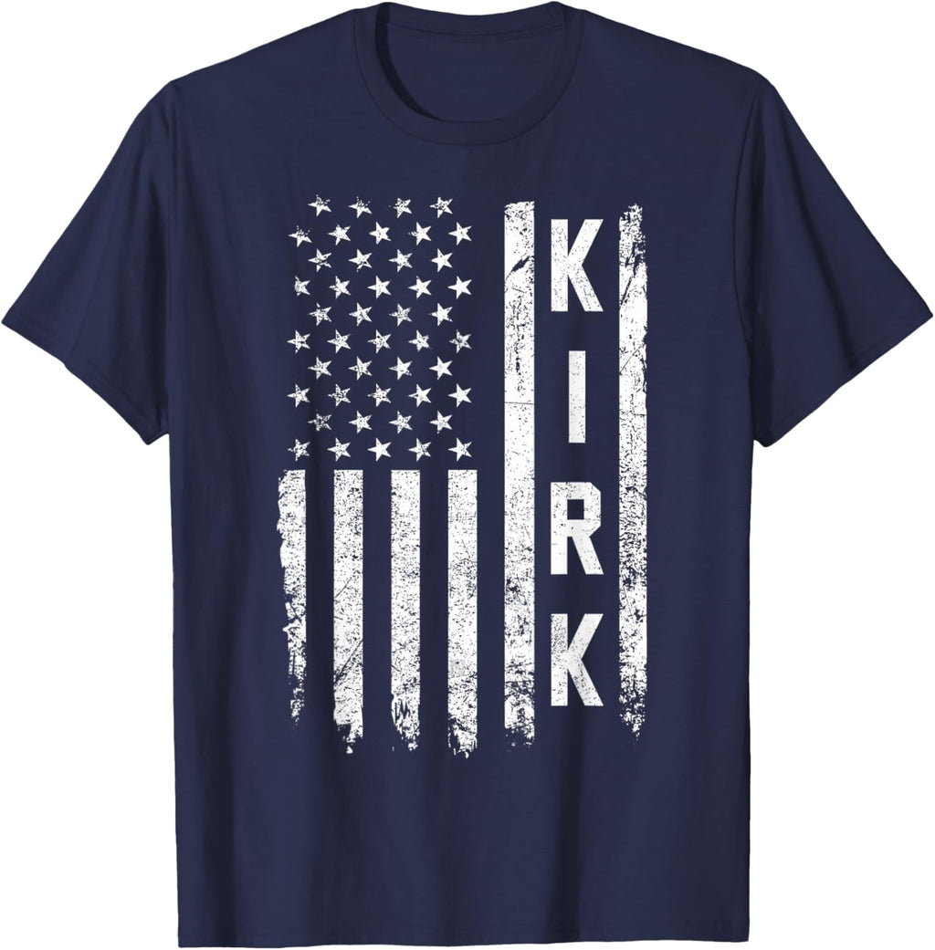 Retro Vintage Kirk US Flag T-Shirt