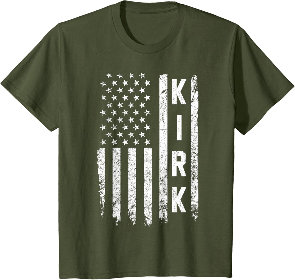Retro Vintage Kirk US Flag T-Shirt