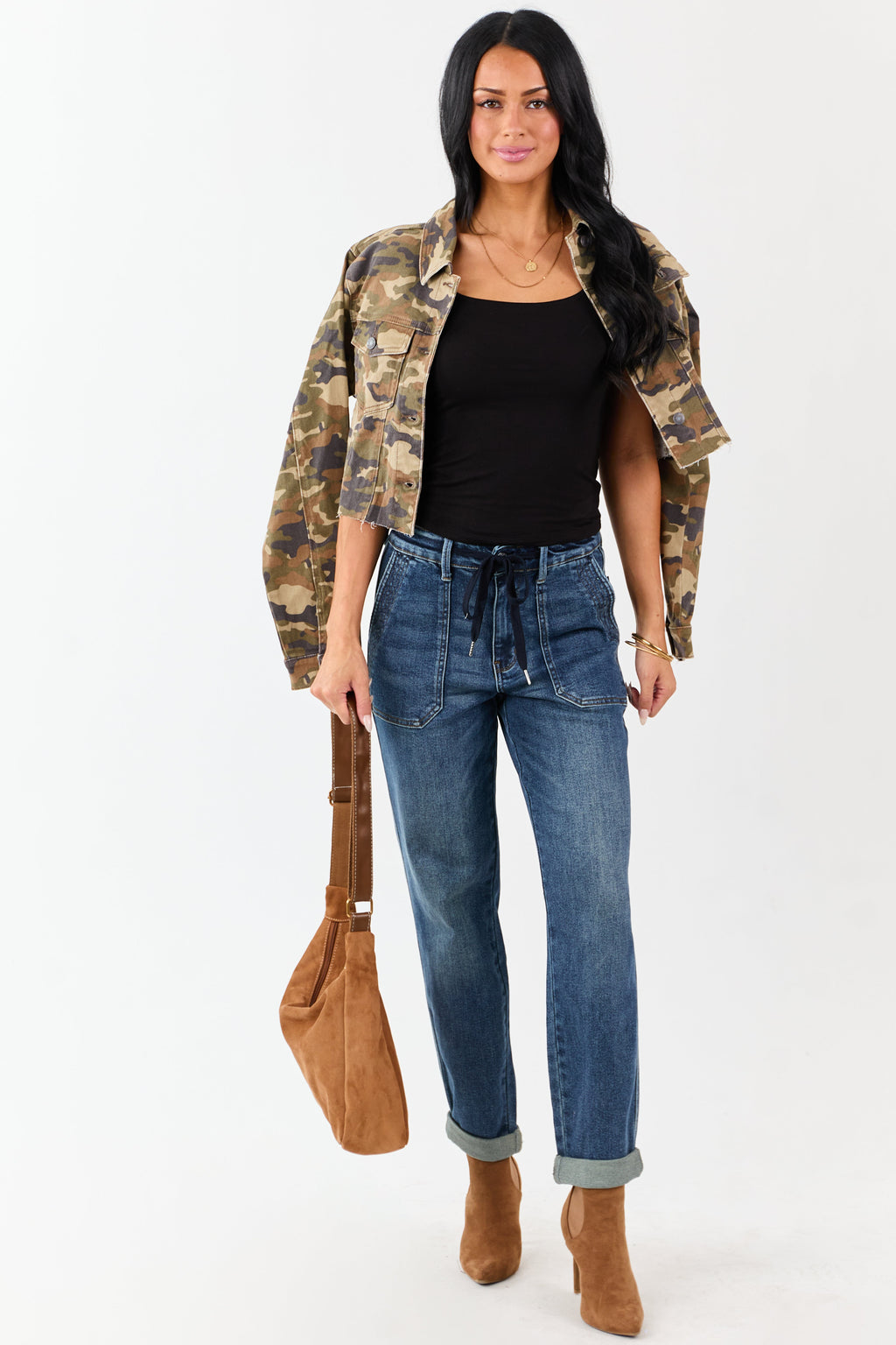 Black Soft Knit Double Layer Short Sleeve Fitted Top